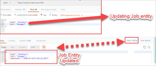Updates or creates a new entity