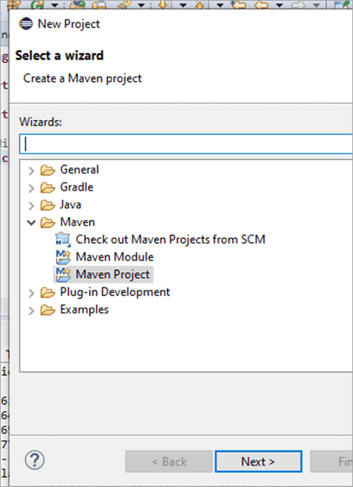 Select Maven Project
